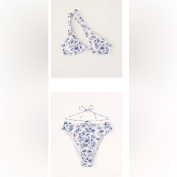 Abercrombie & Fitch Asymmetrical Underwire Bralette Bikini Top Size L - Picture 3 of 6